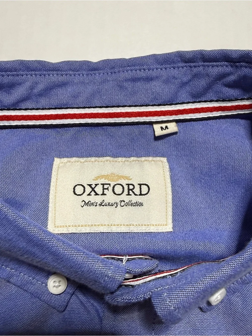 Oxford Men's Luxury Collection Casual Button-Down Shirt in Deep Blue